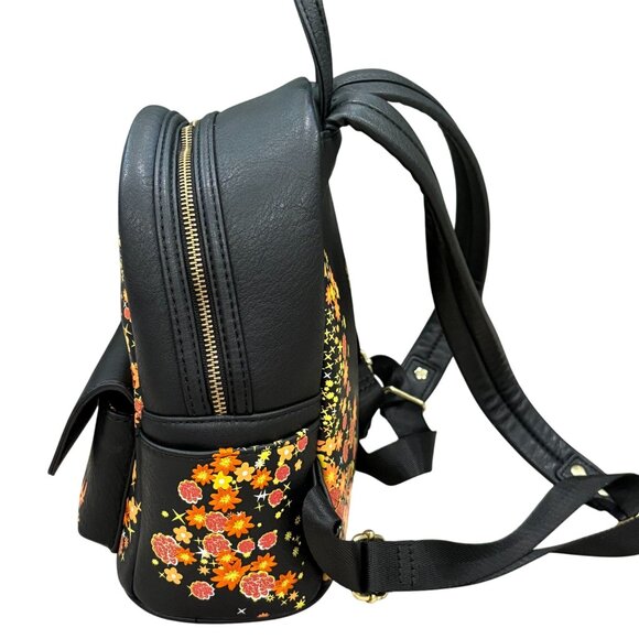 Pixar Loungefly Coco Remember Me Mini Backpack Floral Black Vegan Leather main image 6
